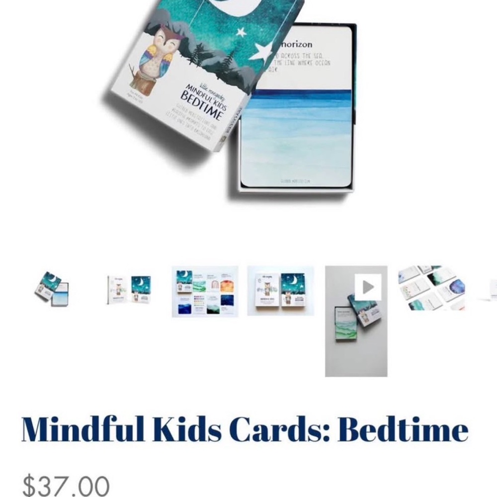 Mindful Kids Cards: Bedtime by - Blue and White